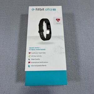 Fitbit Alta HR Fitness Tracker Heart Rate | Black | NO CHARGER | Box